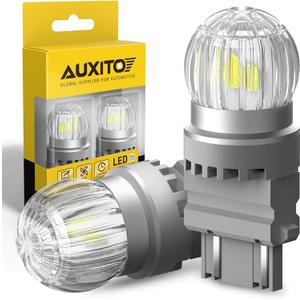 AUXITO 3157 LED Bulb White, Reverse Light 3156 3056 3057 4157 3047 4057 3457 4114 Super Bright for Backup Lights Tail DRL Brake Signal Parking Lights, Pack of 2