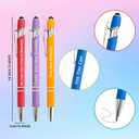 200 Piece Inspirational Pens Kit with Stylus Tip & Sayings 100 Motivational Pen + 100 Individual Bags Uplifting Quote & Positive Ideas For Teachers, Office, School, Meetings, Team Events