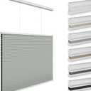 Changshade Blackout Top Down Bottom Up Cellular Shades, Cordless Honeycomb Blinds for Bedroom, Nursery & Bathroom, Total Privacy, 29" W × 72" H,Gray
