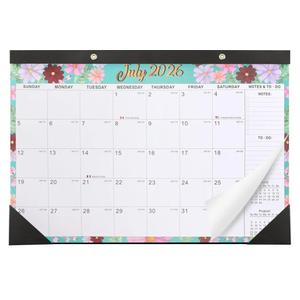 Desk Calendar 2025-2026, AgePlace Large 22" x17" Wall Calendar 2025 Covers June 2025 - December 2026, Monthly Desktop Calendar with Different Watercolor Artwork for Each Month for Home & Office School