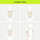 Ergonomic Baby Carrier Newborn to Toddler, Lightweight & Breathable Cotton Infant Carrier for Hands Free Comfort (Houndstooth)