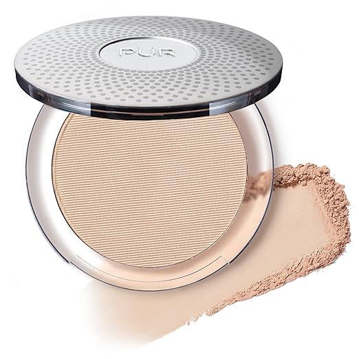 PUR Beauty 4in1 Pressed Mineral Makeup Powder Foundation with SPF 15  Concealer & Finishing Compact Pressed Powder for Face  Buildable Medium to Full Coverage Foundation Powder (Light)