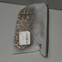 OYOANGLE Women's Leopard Print Flip Flop Sandals Rhinestone Heart Decor Vacation Casual Thong Sandal (10.5, Brown and Black)