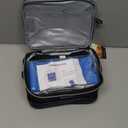 Mancro Breastmilk Cooler Bag with Ice Pack, Double Layer Breast Milk Cooler Bag Fits 6 Bottles Up to 9 Ounces, Leafproof Insulated Baby Bottle Bag for Nursing &Working Mom (Pure Black)