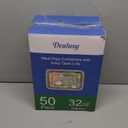 50 Pack (100-Piece) 32 oz Meal Prep Containers Reusable with Easy Open Lids, Sturdy Leakproof Food Safe, Microwave Freezer Dishwasher Safe, To Go Take Out Plastic Food Storage Pans with Lids, Black