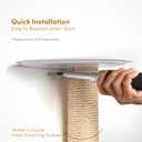 51" Wall-Mounted Cat Tree  Modern Space-Saving Cat Shelf with Sisal Scratching Post & Steel Climbing Steps  Stylish Cat Wall Furniture for Small Spaces