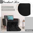 48 Pcs 50 x 60 Inch Fleece Blanket Bulk Throw Blankets Solid Polyester Microfiber Blankets Soft Cozy Pet Friendly Blanket for Wedding Favors Home Bed Sofa Office Travel Camping Outdoor
