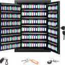 272 Keys Key Lock Box Wall Mount with 272 Numbered Hooks and 272 Colored Key Tags, Anti-Theft Key Cabinet with Key Return Drop Slot, Key Storage Box Key Organizer for Car Garage Home Office