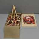 Jigfoxy Wooden Puzzles for Adults, Cardinal Wood Puzzle for Adults, Unique Animal-Shaped Wooden Jigsaw Puzzle, Christmas Thanksgiving Gifts for Family and Friends (M-11.4 * 11.3in-200 pcs)