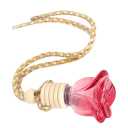 10pcs Rosebud Shape Car Air Freshener Perfume Bottle Car Hanging Diffuser Bottle Pendant Empty Bottle