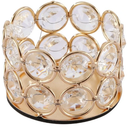 Pack of 20 Gold Crystal Tea Lamp Candlesticks Bowl Tealight Candle Holders Decoration Jewelry Votive Candles Table Centerpieces, Diwali Decorations for Home(20pcs, Gold)