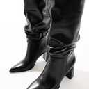 Knee High Boots for Women - 
slouchy heeled knee high boots in black
 (8.5, Black)