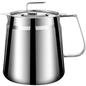 Stainless Steel Bacon Grease Container With Strainer, 2L/68oz Oil Container With Dust-proof Lid For Kitchen Storing Frying Cooking Grease