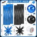 2 x Seenelling 25 Pcs Blue and Black Birthday Party Decor Sets