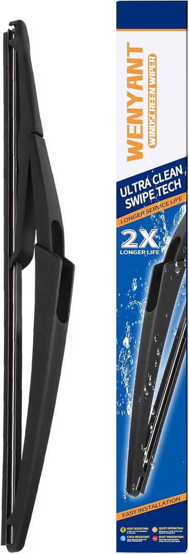 12 inch Rear Windshield Wiper Blade Replacement for Nissan Rogue 2008-2021 Juke 2011-2017 Kicks 2017-2020 Pathfinder 2013-2020 Qashqai 2017-2021 Back Window 12-J H301