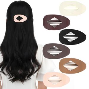 6Pcs Matte Duckbill Claw Clips for Women, Strong Hold Flat Hair Clips Oval Claw Clip Lay Flat Design Hair Clip Duckbill Hairclips for Thick Thin Hair Versatile Solid Colors Work & Daily Use