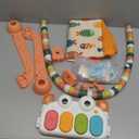 Dearlomum Baby Play Mat & Gym, Piano Tummy Time Activity Mat with 5 Sensory Toys, Music & Lights - Boy & Girl Gifts for Newborn to 12 Months (Blue)