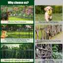 5 PanelsNo Dig Edging Decorative Garden Fence 32 in H x 24 inLMetal Rustproof PanelOutdoor Dog FenceAnimal Isolation Fence Suitable for GardensRoman Column Black