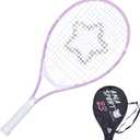 AMA SPORT Kids Tennis Racket for Junior Toddlers Starter Kit 17-25" Tennis Racquet for Girls and Boys with 420D Nylon Shoulder Strap Bag, 23"