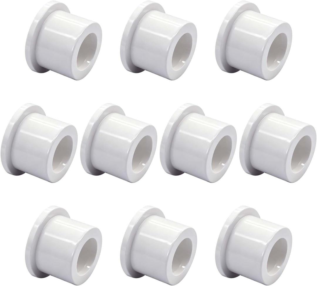 YSIL 10Pcs 3/4" X 1/2" PVC Reducing Bushing(Spigot X Socket) Pipe Fitting Adapter PVC Pipe Reducer Bush for Plumbing Connection