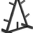 Weight Plate Rack, Weight Tree, Weight Plate Holder, 2-Inch Home Gym Storage Stand, Holds 300 lbs，Black