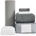 DormCo Basic Necessities - Twin XL Coma Inducer College Bedding Package - UB-Jealy Slate Black