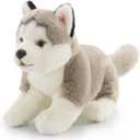 Husky Stuffed Animal, 16'' Soft Dog Plush Handmade, Cuddly and Realistic Stuffed Animals for Boys and Girls, Huggable and Washable, Husky Gifts for Kids, Friends, Birthday Xmas Gifts for Grandkids