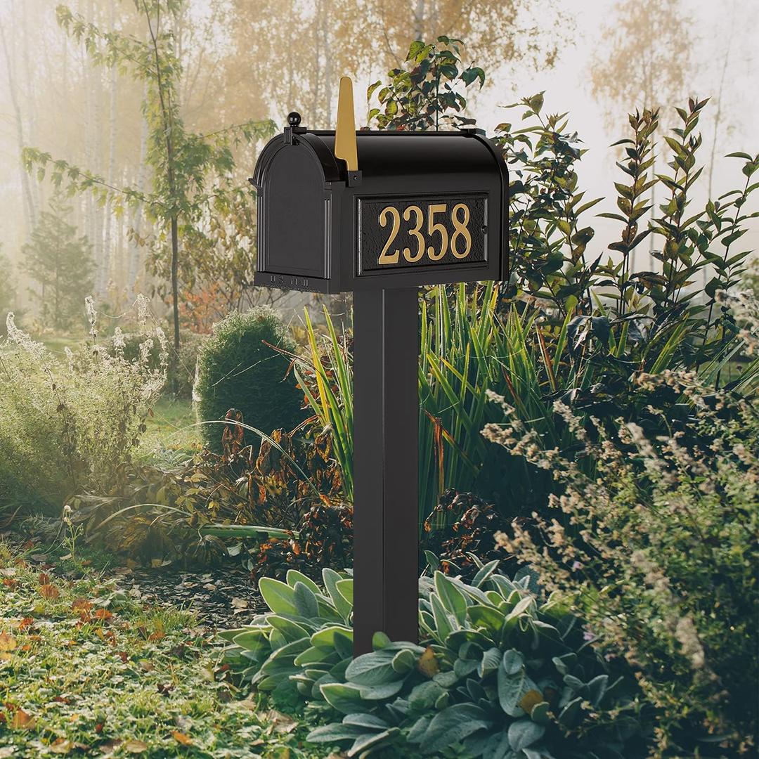 Whitehall Premium Mailbox Package - Black, Extra Large