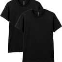 Gildan Women's Heavy Cotton T-Shirt, Style G5000L, 2-Pack (Medium, Black)