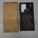 SUPFINE Magnetic for Samsung Galaxy S23 Ultra Case, (Built-in Magnets) (Military Grade Drop Protection) Slim Translucent Shockproof Phone Case,Black