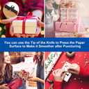 2 x BOXOB Wrapping Paper Cutter, New Upgrade Blade Gift Wrap Paper Cutter Tool Steel Sliding Replaceable Wrapping Paper Roll Cutter for Christmas Birthday Gift Wrapping Supplies(Black)