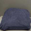 Turquoize Velvet Loveseat Covers Stretch Love Seat Couch Covers for 2 Cushion Couch Velvet Sofa Cover with Non Slip Elastic Bottom Furniture Cover Crafted from Soft Fabric(Loveseat, Stone Blue)