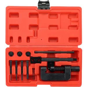 13PCS Chain Breaker Tool Kit, Motorcycle Chain Breaker Set, Chain Removal Tool Chain Cutter and Riveter Kit with Carrying Case for ATV, Bicycle, and Motorcycle for Easy Chain Maintenance