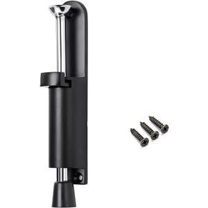 Sumnacon Kickdown Door Stop - Stainless Steel Easy Step Door Stopper, Spring Loaded Telescopic Step On/Off Door Stopper Rubber, Adjustable Heavy Duty Door Locks Holder Stop/Release by Foot, Black
