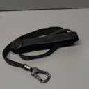 TwoEar 4FT 1IN Strong Black Dog Leash with 2 Padded Handles, Traffic Handle Extra Control, Comfortable Soft Dual Handle, Auto Lock Hook, Reflective Walking Lead for Small Medium and Large Dogs