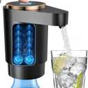 Water Bottle Pump, Portable Electric Water Dispenser Pump for 5 Gallon Bottles - USB Charging, Automatic Switch, Rechargeable Battery for Home Kitchen Room Camping (Black)