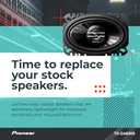 Pioneer G-Series TS-G4620S 4 x 6 2-Way Speakers (Pair)  210W Max, Balanced Sound + Smooth Treble, Great Stock Replacement, High-Efficiency Speaker Designed for OEM Power