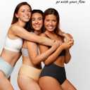 TIICHOO Period Underwear Heavy Flow High Waisted Period Bikini Panties Leakproof Underwear Briefs Pack of 5 (Gray, M)