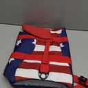 Malier Dog Life Jacket, Ripstop American Flag Vest for Swimming Boating, Puppy Shark Jacket with High Buoyancy Swimsuit Dogs (Large, Red & Dark Blue)