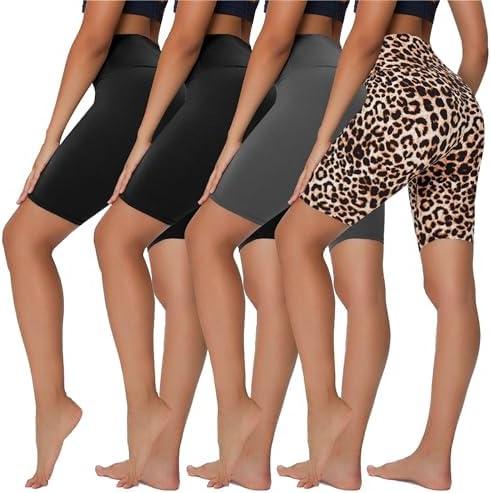 3 Pack Biker Shorts for Women - 8” High Waist Tummy Control Summer Workout Shorts for Running Yoga Athletic small-medium