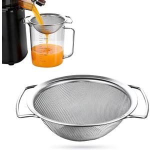 Juicer Strainer for Nama J2, juice strainer after juicing, Fine Mesh Filter Screen Compatible with Nama J2 Cold Press Juicer, Bilateral handles-304 Stainless Steel Easy Clean