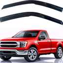KPY Rain Guards Fit for 2015-2026 Ford F150 Regular Cab, Out-Channel Window Visors Vent Wind Deflectors 2PC, Truck Accessories for 2017-2026 Ford F250 F350 F450 F550 Super Duty (Single Cab Only)