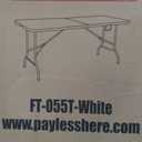 FDW | 6FT Folding Table | White | Portable Plastic Table, 6 FT 70"x28"