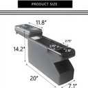 Center Console Between Seat for Minivans, SUVs, Middle Van Console Floor Console Organizer Storage Box with Locking