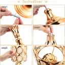 Tatuo 12 Pcs Gold Wedding Centerpiece Vases for Table Crystal Flower Trumpet Metal Flower Vase Stand with Diamond for Wedding Party Reception Dining Room Living Room(20 inch)
