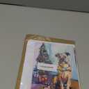 Border Terrier Tangled in Christmas Lights Greeting Cards - Cards with Envelopes - (Set of 10) Large 5.8 x 8.3 inch Folded Card Blank Note Cards Holiday Xmas 7 (Border Terrier, Pack of 10)