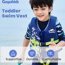 Gogokids Kids Swim Vest Float Jacket - Toddler Flotaties Swimming Pool Vest for Boys Girls Swimming Learning, Medium -3-6 Years