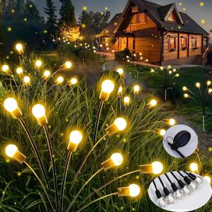Solar Garden Lights LED Firefly Outdoor Decoration Swaying Lights Christmas for Yard Patio Pathway Warm White, (2 Packs) Solar Garden Lights LED Firefly Outdoor Decoration Swaying Lights Christmas for Yard Patio Pathway Warm White, (2 Packs)
