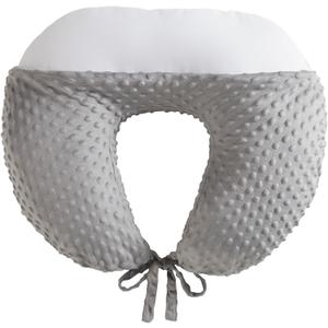 Reading Pillow for Gaming Reading Crochet, U Shaped Arm Support Pillow with Removable Cover Reducing Arching Neck for Adult Reading and Working Sitting on Bed Sofa for Arm Rest (Grey)