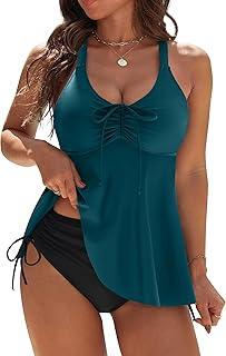 Blooming Jelly Womens Tankini Swimsuits Modest Tummy Control Bathing Suit Two Piece Swim Suit 2025 Swimwear with Bottoms XL